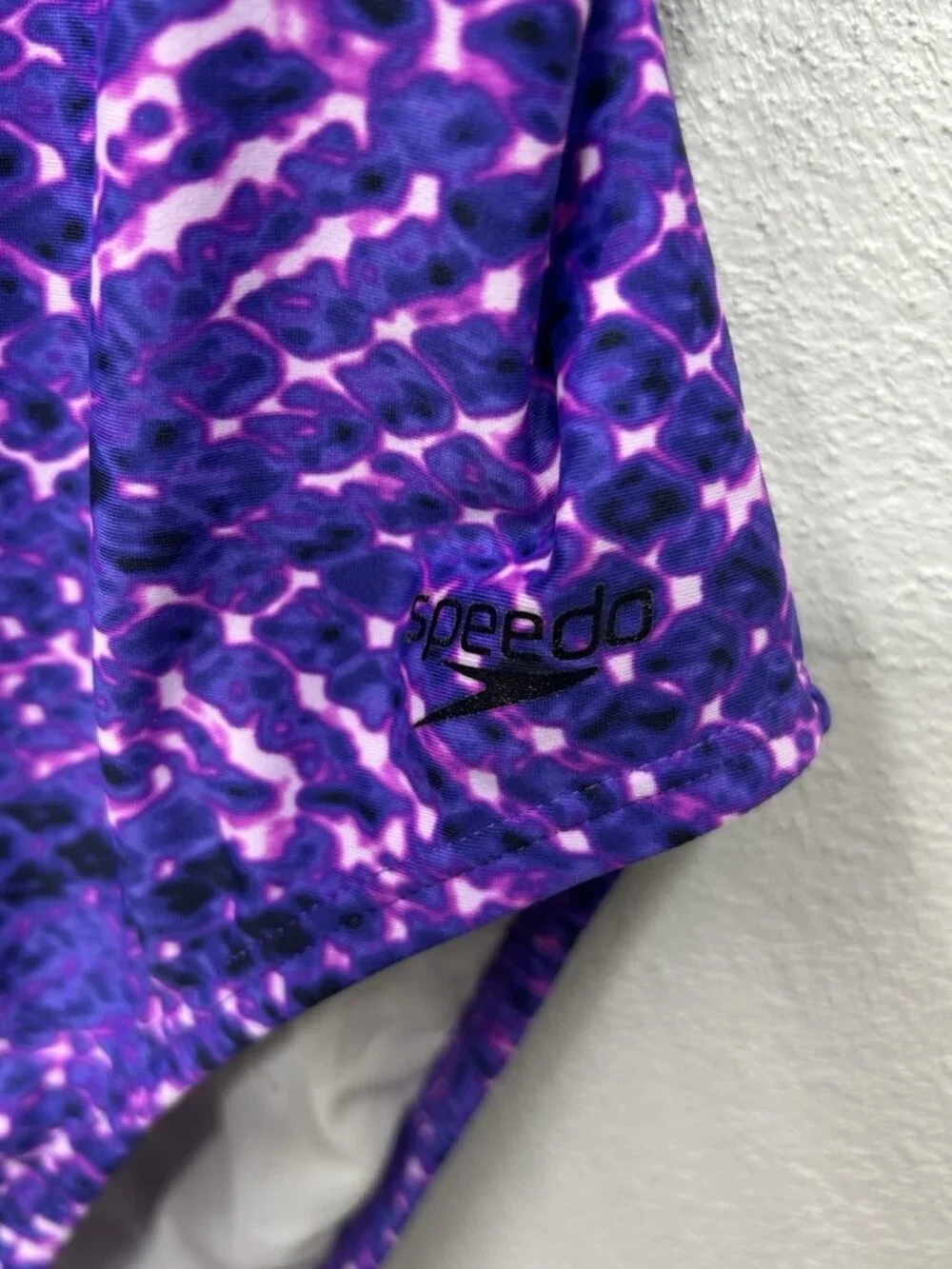 Speedo Ultraback Racerback One Piece Swimsuit Womens 12 Purple Athletic Training